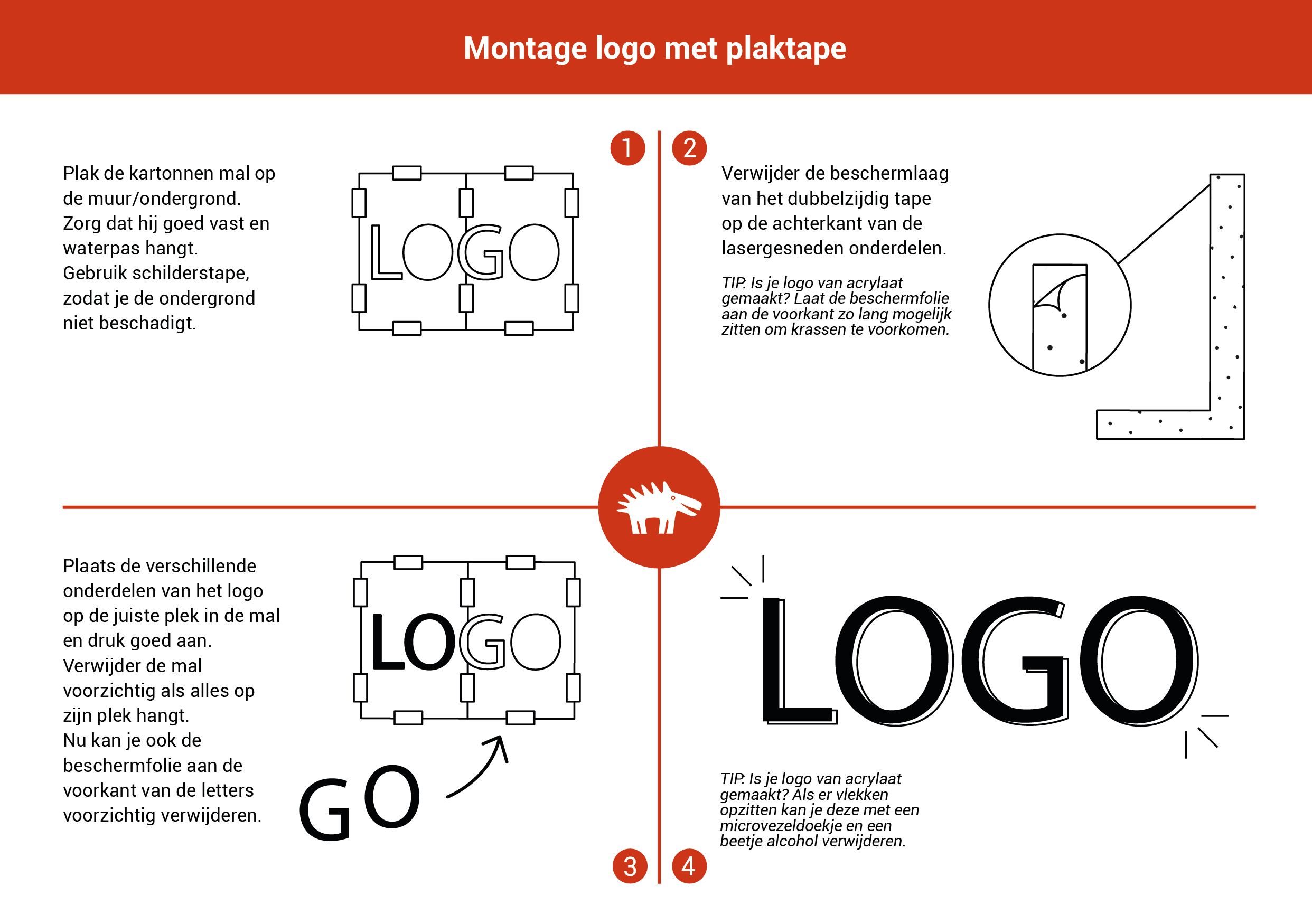 Handleiding logo Laserbeest plaktape
