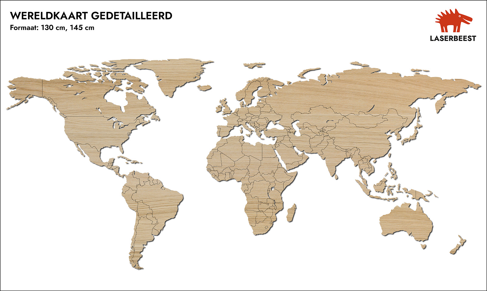 Laserbeest wereldkaarten