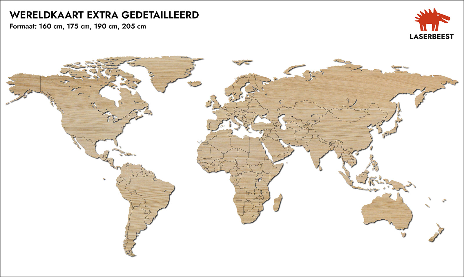Laserbeest wereldkaarten