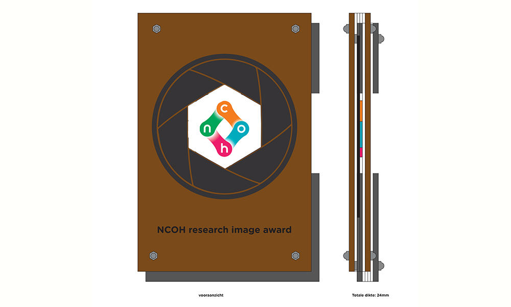 Het ontwerp voor de award.